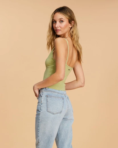 Discount โ๏ธ Billabong Point Her Out Cami Sweater Tank Top AGAVE ๐ 9 Discount โ๏ธ Billabong Point Her Out Cami Sweater Tank Top AGAVE ๐ - Image 7