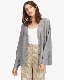 Top 10 🎁 Billabong At Ease Button Front Cardigan HEATHER GREY 💯