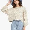 Cheap ⌛ Billabong Party Waves Pullover Sweater ANTIQUE WHITE 🛒 -Womens-clothing Shop abjsw00206 billabongw anw frt1