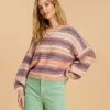 Coupon 🔥 Billabong Salty Blonde Under The Influence Pullover Sweater LOVIN LILAC 💯 -Womens-clothing Shop abjsw00209 billabongw pkv0 frt1