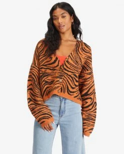 Best Pirce 🌟 Billabong Wild One Cropped Cardigan Sweater DESERT CLAY 🔥 -Womens-clothing Shop abjsw00211 billabongw clv0 frt1 1