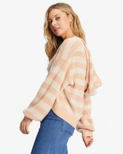 Discount 🛒 Billabong Mas Amor Hooded V-Neck Sweater NUDE MOOD 🎉 -Womens-clothing Shop abjsw00212 billabongw thb0 sd1 1