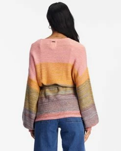 Outlet 👏 Billabong Surf Check Open-Front Cardigan Sweater MULTI 🎉 -Womens-clothing Shop abjsw00215 billabongw mul bck1 1