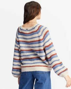 Best Pirce ⭐ Billabong No Brainer V-Neck Pullover Sweater INDIGO LOVE 👏 -Womens-clothing Shop abjsw00216 billabongw bng0 bck1 1