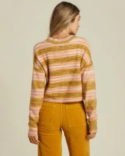 Discount ✨ Billabong So Charmed Slightly Cropped Sweater WARM RAYS ✨ -Womens-clothing Shop abjsw00218 billabongw yld0 bck1 1