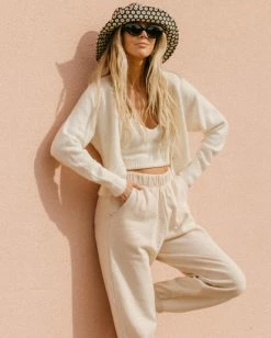 New 🔥 Billabong Paired Up Button-Front Cardigan ANTIQUE WHITE 🎉 -Womens-clothing Shop abjsw00220 billabongl anw frt1 1