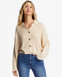 Wholesale ⭐ Billabong Stay Current Cozy Sweater WHITE CAP 😉