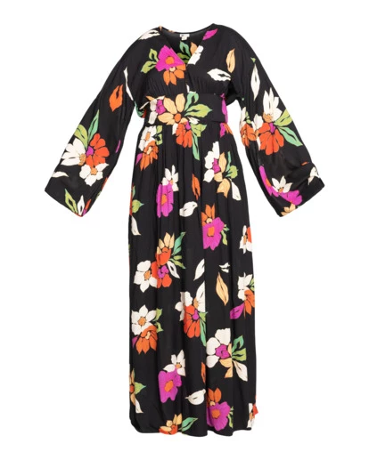 Best Pirce ๐ Billabong Night Bloom Long Sleeve Maxi ๐ Dress BLACK PEBBLE ๐ 14 Best Pirce ๐ Billabong Night Bloom Long Sleeve Maxi ๐ Dress BLACK PEBBLE ๐ - Image 12