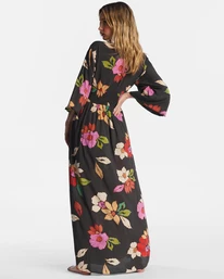Best Pirce ๐ Billabong Night Bloom Long Sleeve Maxi ๐ Dress BLACK PEBBLE ๐ 6 Best Pirce ๐ Billabong Night Bloom Long Sleeve Maxi ๐ Dress BLACK PEBBLE ๐ - Image 4