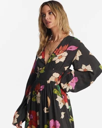 Best Pirce ๐ Billabong Night Bloom Long Sleeve Maxi ๐ Dress BLACK PEBBLE ๐ 7 Best Pirce ๐ Billabong Night Bloom Long Sleeve Maxi ๐ Dress BLACK PEBBLE ๐ - Image 5