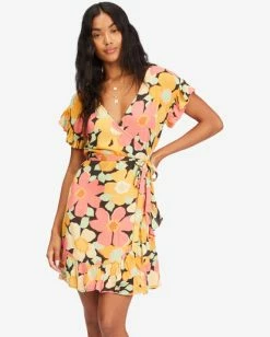 Best reviews of ✔️ Billabong Wrap And Roll Woven 👗 Dress RAIN DROP 💯 -Womens-clothing Shop abjwd00247 billabongw mul frt1 1