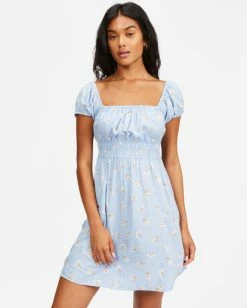 Buy 👏 Billabong Wildflower Mini 👗 Dress RAIN DROP 🥰 -Womens-clothing Shop abjwd00352 billabongw rad frt1 1