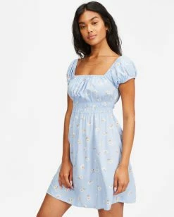 Buy 👏 Billabong Wildflower Mini 👗 Dress RAIN DROP 🥰 -Womens-clothing Shop abjwd00352 billabongw rad sd1 1