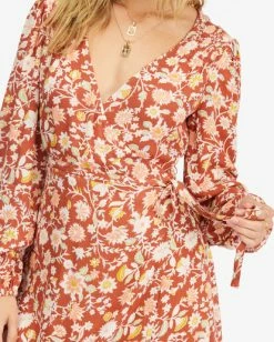 Best Sale 😀 Billabong Spring Romance Mini Wrap 👗 Dress PINK LADY 😍 -Womens-clothing Shop abjwd00354 billabongw rcl dtl1 1