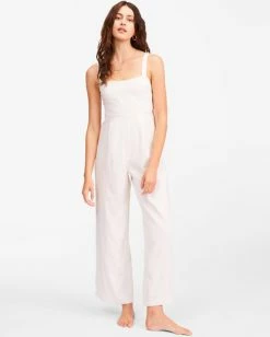 Best Sale 🛒 Billabong Sandy Cove Jumpsuit SALT CRYSTAL 👍 -Womens-clothing Shop abjwd00357 billabongw scs frt1 1