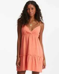 Top 10 🔔 Billabong Wave After Wave Babydoll Mini 👗 Dress ROSE CLAY 👏 -Womens-clothing Shop abjwd00360 billabongw nmh0 frt1 1