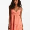 Top 10 🔔 Billabong Wave After Wave Babydoll Mini 👗 Dress ROSE CLAY 👏 -Womens-clothing Shop abjwd00360 billabongw nmh0 frt1