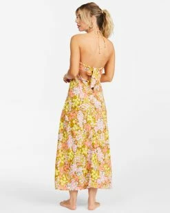 Coupon 🔥 Billabong Retro Romance Halter 👗 Dress MOSS 🤩 -Womens-clothing Shop abjwd00365 billabongw mos bck1 1