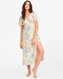 Deals ๐ Billabong Jet Set Midi ๐ Dress WHITE/MULTI โ 5 Deals ๐ Billabong Jet Set Midi ๐ Dress WHITE/MULTI โ - Image 3