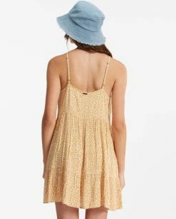 New 💯 Billabong You Got It Mini 👗 Dress LIGHT SUNSET GOLD ⌛ -Womens-clothing Shop abjwd00418 billabongw tjq0 bck1 1