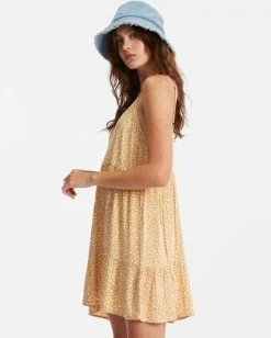 New 💯 Billabong You Got It Mini 👗 Dress LIGHT SUNSET GOLD ⌛ -Womens-clothing Shop abjwd00418 billabongw tjq0 sd1 1