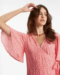 Best Sale ✨ Billabong All For You Mini Wrap 👗 Dress FUEGO 🎉 -Womens-clothing Shop abjwd00433 billabongw fue dtl2 1