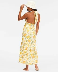 Best Pirce ⭐ Billabong Feelin Retro Halter Maxi 👗 Dress SALT CRYSTAL ✨ -Womens-clothing Shop abjwd00463 billabongw scs bck1 1