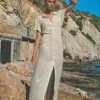 Flash Sale ⭐ Billabong Garden Party Maxi 👚 Shirt 👗 Dress AGAVE 🎉 -Womens-clothing Shop abjwd00469 billabongl aga frt1