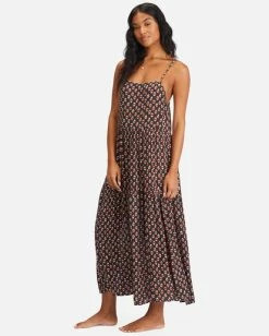 Flash Sale 🎉 Billabong Love Forever Midi 👗 Dress OFF BLACK 🤩 -Womens-clothing Shop abjwd00481 billabongw ofb sd1 1