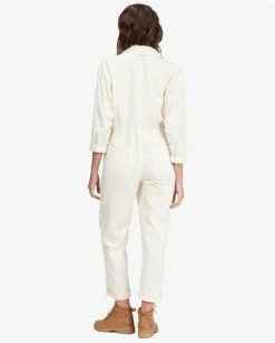 Coupon 🛒 Billabong Keepin It Real Jumpsuit ANTIQUE WHITE 😍 -Womens-clothing Shop abjwd00483 billabongw anw bck1 1