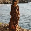 New 🛒 Billabong Mystic Dreamer Long Sleeve Maxi 👗 Dress BLACK MULTI ❤️ -Womens-clothing Shop abjwd00484 billabongl bml frt1