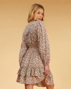 Coupon ✔️ Billabong Salty Blonde Ditsy Dreamer Long Sleeve Mini 👗 Dress MULTI 😍 -Womens-clothing Shop abjwd00491 billabongw mul bck1 1