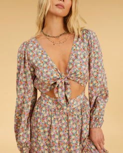 Coupon ✔️ Billabong Salty Blonde Ditsy Dreamer Long Sleeve Mini 👗 Dress MULTI 😍 -Womens-clothing Shop abjwd00491 billabongw mul dtl1 1