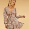 Coupon ✔️ Billabong Salty Blonde Ditsy Dreamer Long Sleeve Mini 👗 Dress MULTI 😍 -Womens-clothing Shop abjwd00491 billabongw mul frt1