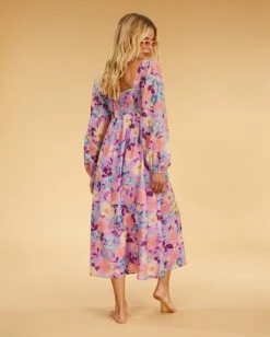 New ⌛ Billabong Salty Blonde Paradise Love Long Sleeve Midi 👗 Dress LOVIN LILAC 🔥 -Womens-clothing Shop abjwd00497 billabongw pkv0 bck1 1