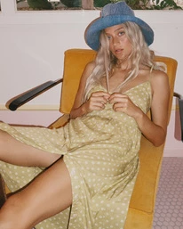 Top 10 โ๏ธ Billabong Venice Babe Midi Slip ๐ Dress VINTAGE CORAL ๐