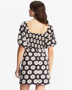 Discount 👍 Billabong Paradise Puff-Sleeve Floral Mini 👗 Dress OFF BLACK 💯 -Womens-clothing Shop abjwd00512 billabongw ofb bck1 1