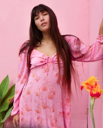 Budget 🎁 Billabong Crush On You Mini 👗 Dress SWEET CHOCOLATE 🧨