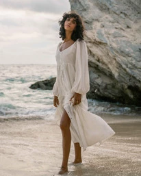 Best Pirce 😀 Billabong Starry Skies Maxi 👗 Dress SALT CRYSTAL 🌟