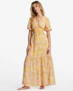 Coupon 🧨 Billabong Spellbound Maxi 👗 Dress GOLDEN PEACH 🎁 -Womens-clothing Shop abjwd00533 billabongw ygf0 frt1 1