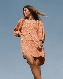 Deals ๐ Billabong Love Crush Babydoll ๐ Dress BRICK โญ