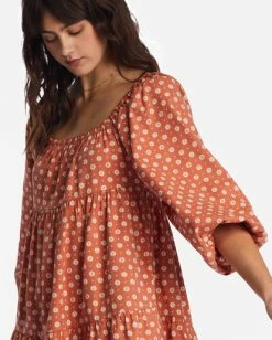 Deals 🎉 Billabong Love Crush Babydoll 👗 Dress BRICK ⭐ -Womens-clothing Shop abjwd00581 billabongw brk dtl1 1