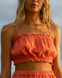 Best Sale ๐คฉ Billabong By The Beach Crop Top ROSE CLAY ๐