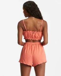 Best Sale 🤩 Billabong By The Beach Crop Top ROSE CLAY 😀 -Womens-clothing Shop abjwt00280 billabongw nmh0 bck1 1