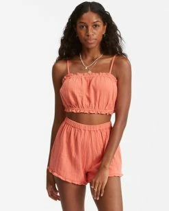 Best Sale 🤩 Billabong By The Beach Crop Top ROSE CLAY 😀 -Womens-clothing Shop abjwt00280 billabongw nmh0 frt1 1