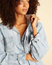 Promo ๐ Billabong Wrangler Headed West 2 Long Sleeve Denim ๐ Shirt RODEO BLUE ๐ฅฐ 8 Promo ๐ Billabong Wrangler Headed West 2 Long Sleeve Denim ๐ Shirt RODEO BLUE ๐ฅฐ - Image 7