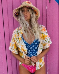 Promo ๐งจ Billabong Made For Sun Button-Up Short Sleeve ๐ Shirt SALT CRYSTAL ๐