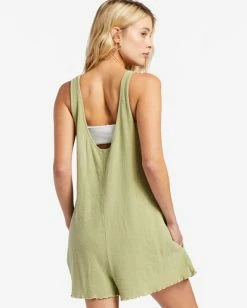 Best Sale ❤️ Billabong Fade Away Button-Up Knit Romper PINA COLADA 🛒 -Womens-clothing Shop abjx600175 billabongw avo bck1 1