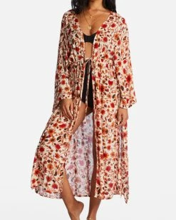 Flash Sale ✔️ Billabong Cosmic Dreamer Kimono Beach Cover-Up ANTIQUE WHITE 🔥 -Womens-clothing Shop abjx600194 billabongw anw dtl1 1