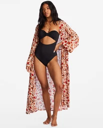 Flash Sale ✔️ Billabong Cosmic Dreamer Kimono Beach Cover-Up ANTIQUE WHITE 🔥